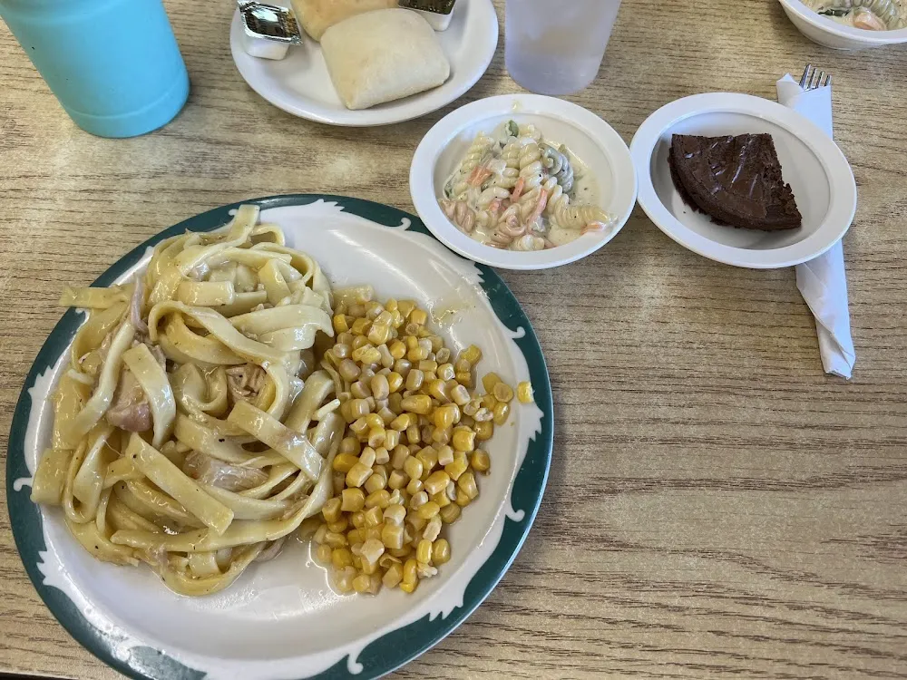 Chicken Noodles over Mashed Potatoes